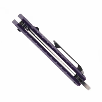 Ketuo Ventr V2 Folding Knife Purple G10 Handle 14C28N Modified Sheepsfoot Plain Edge Satin Finish Ventr V2 G10 PUR/S