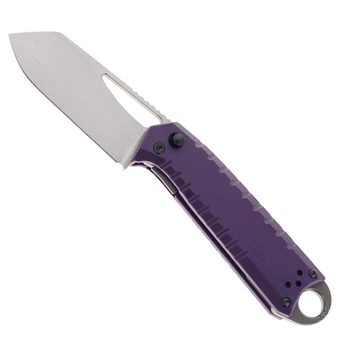 Ketuo Ventr V2 Folding Knife Purple G10 Handle 14C28N Modified Sheepsfoot Plain Edge Satin Finish Ventr V2 G10 PUR/S