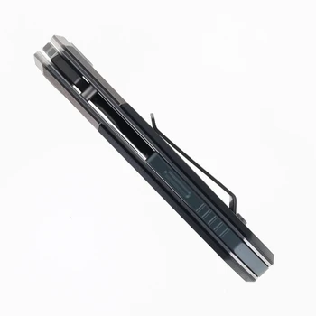 Meteor Knives Kazan Front Flipper Folding Knife Black G10 Handle 10Cr15CoMoV Stonewash Blade LX09A