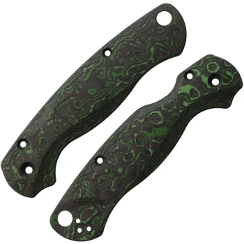 Flytanium Lotus Scales for Spyderco Para Military 2 Jungle Wear Fat Carbon FLY-1360JW