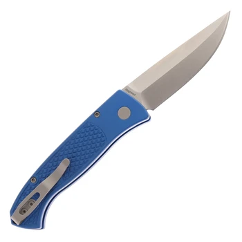 Pro-Tech Walter Brend Classic Automatic Knife Blue Diamond Aluminum 3.35" Stonewashed MagnaCut WB1105 Blue