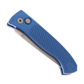 Pro-Tech Walter Brend Classic Automatic Knife Blue Diamond Aluminum 3.35" Stonewashed MagnaCut WB1105 Blue