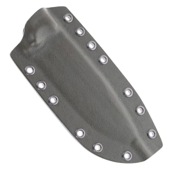 Work Tuff Gear Voyageur II Fixed Blade Knife Black G10 Handle K329 Plain Satin Blade OD Green Kydex Sheath
