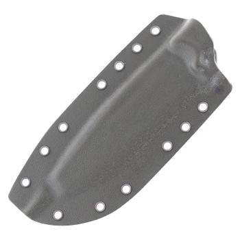Work Tuff Gear Voyageur II Fixed Blade Knife Black G10 Handle K329 Plain Satin Blade OD Green Kydex Sheath