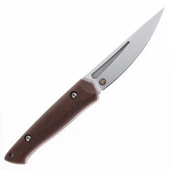Work Tuff Gear Ninjuko Fixed Blade AEBL Stonewash Blade Natural Canvas Micarta Handle Camouflage Sheath