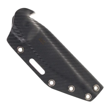 Work Tuff Gear Ninjuko Fixed Blade AEBL Stonewash Blade Black G10 Handle Carbon Fiber Sheath