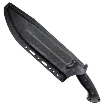 Work Tuff Gear Mad Dog Fixed Blade River Washed K329 Blade Black Smooth G10 Handle Black Kydex
