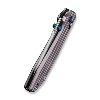 CIVIVI ELITE Tessera Folding Knife Purple Diamond Pattern Aluminum Handle S35VN Drop Point Plain Edge Satin Finish CE26029-2