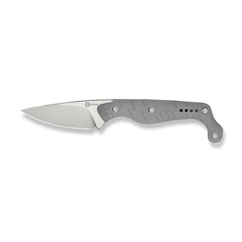 (Scratch) Open Box/Returned Civivi SOKN Fixed Blade Knife Gray G10 Handle Nitro-V Plain Edge Satin Finish C22027-2