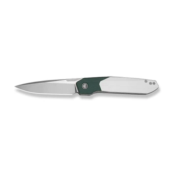 CIVIVI Brr15 Light Folding Knife Teal Green/White G10 Handle Nitro-V Plain Edge Satin Finish C25063-4
