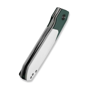 CIVIVI Brr15 Light Folding Knife Teal Green/White G10 Handle Nitro-V Plain Edge Satin Finish C25063-4
