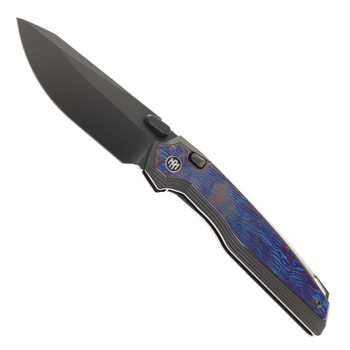 Remette RT-ONE Folding Knife Black Titanium/Color Timascus Handle M390 Plain Edge DLC Finish RT-ONEA