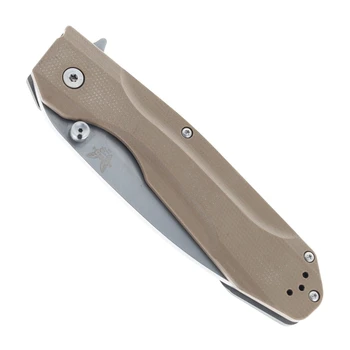 (Lightly Used) Benchmade 928 Osborne Proxy Folding Knife Titanium / Tan G10 Handle  CPM-20CV Drop Point Blade