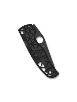 (Off Centered) Open Box/Returned Spyderco Edgerati Compression Lock Folding Knife Aluminum Handle CPM S30V DLC Blade C266BKALBKP