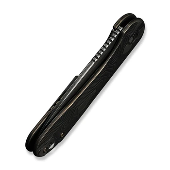 WE Elementum Folding Knife Bronze/Black Titanium Handle MagnaCut Plain Edge Black Stonewash Finish WE18062XA-3