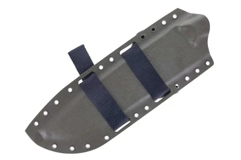 Work Tuff Gear Bear Claw Fixed Blade SKS51 Dark Washed Rugged-P Blade Green Burlap Canvas Micarta Handle