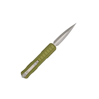 CobraTec Small Raptor OTF Automatic Knife OD Green Aluminum Handle D2 Blade CTSRPTODGDAGNS