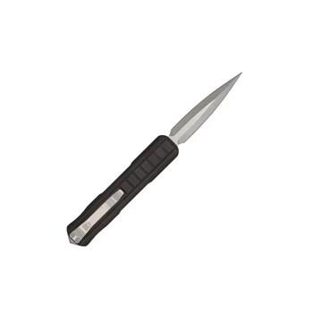 CobraTec Small Raptor OTF Automatic Knife Black Aluminum Handle D2 Blade CTSRPTBLKDAGNS