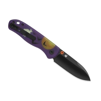 Kizer Drop Bear Halloween Special Edition Folding Knife Purple/Green GID G10 Handle Elmax Drop Point Plain Edge Matte DLC Ultra Finish Ki3619HW2