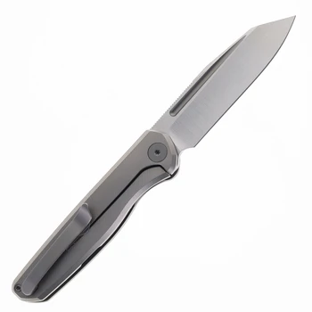 ATK The Catalyst Folding Knife Beadblast Titanium Handle S90V Drop Point Plain Edge Beadblast Finish