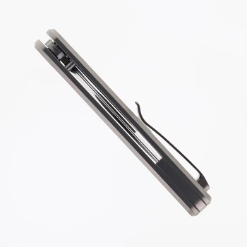 ATK The Catalyst Folding Knife Beadblast Titanium Handle S90V Drop Point Plain Edge Beadblast Finish
