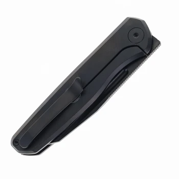 ATK The Catalyst Folding Knife Black DLC Titanium Handle S90V Drop Point Plain Edge Black DLC Finish