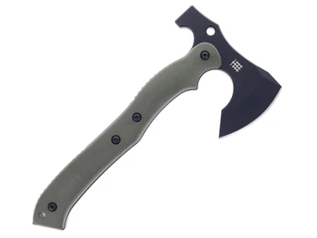 Halfbreed Blades CRA-01 Compact Rescue Axe Green G10 Handle Black Teflon Coated K110 D2 Steel CRA-01BLK