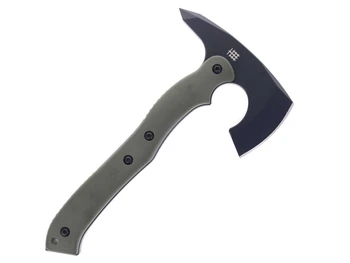 Halfbreed Blades CRA-02 Compact Rescue Axe Green G10 Handle Black Teflon Coated K110 D2 Steel CRA-02BLK