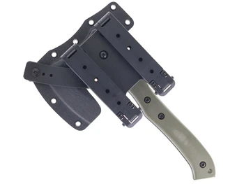 Halfbreed Blades CRA-01 Compact Rescue Axe Green G10 Handle Teflon Coated K110 D2 Steel CRA-01ODG