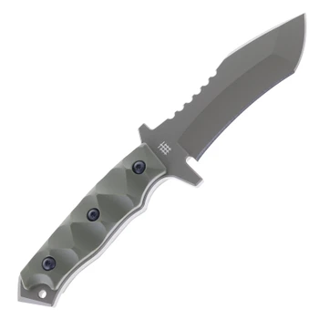 Halfbreed Blades MCK-02 Medium Clearance Fixed Blade Knife K340 Teflon Coated Blade OD Green G10 Handle MCK-02OD