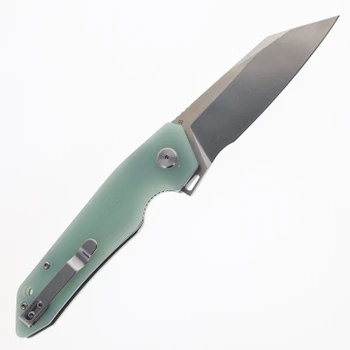 Bestech Barracuda Liner Lock Folding Knife Transparent G10 Handle D2 Plain Blade BG15D-1