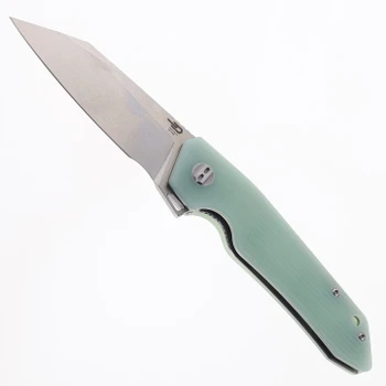 Bestech Barracuda Liner Lock Folding Knife Transparent G10 Handle D2 Plain Blade BG15D-1