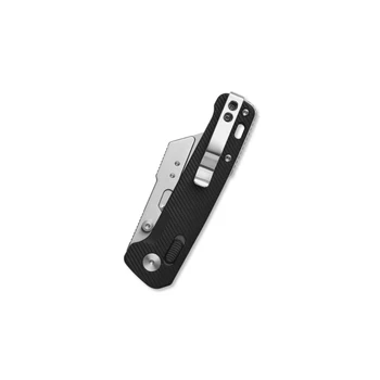 QSP Penguin Workmate Folding Knife Black FRN Handle Stainless Steel Sheepsfoot Plain Edge QS130UT-A