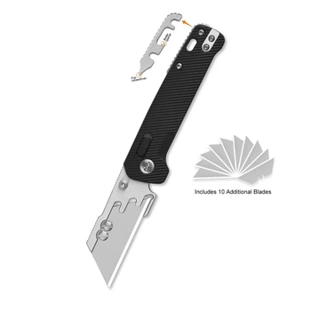 QSP Penguin Workmate Folding Knife Black FRN Handle Stainless Steel Sheepsfoot Plain Edge QS130UT-A