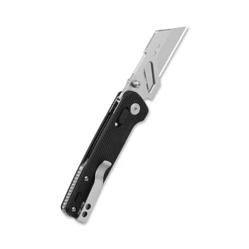 QSP Penguin Workmate Folding Knife Black FRN Handle Stainless Steel Sheepsfoot Plain Edge QS130UT-A