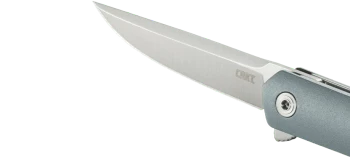 CRKT CEO Compact Folding Knife Gray Glass Reinforced Nylon Handle Plain Edge Satin Finish 7095