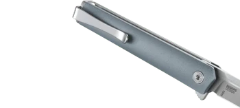 CRKT CEO Compact Folding Knife Gray Glass Reinforced Nylon Handle Plain Edge Satin Finish 7095