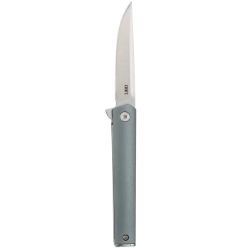 CRKT CEO Compact Folding Knife Gray Glass Reinforced Nylon Handle Plain Edge Satin Finish 7095