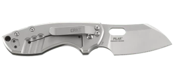 CRKT Pilar Frame Lock Knife Stainless Steel Handle Plain 8Cr13M0V Satin Sheepsfoot Blade 5311