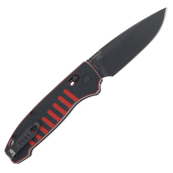 HK/Hogue Knives Ballista XL Automatic ABLE Lock Folding Knife Red/Black Chromacut G10 Handle CPM-S30V Black Drop Point Blade 54559