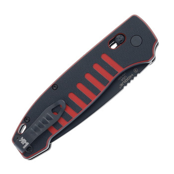 HK/Hogue Knives Ballista XL Automatic ABLE Lock Folding Knife Red/Black Chromacut G10 Handle CPM-S30V Black Drop Point Blade 54559