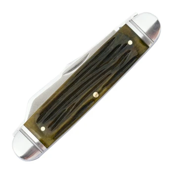 RoseCraft Briarpatch Slip Joint Jack Vintage Jigged Bone Handle 14C28N Stainless Steel Clip Point Satin Blade RCT012-VJB