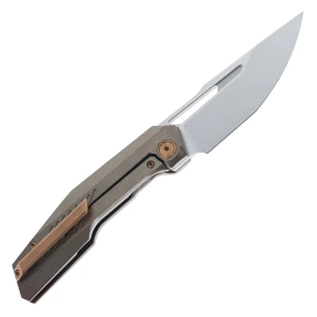 Ketuo Overclock Folding Knife Gray Purple Titanium 3.5" Satin M390