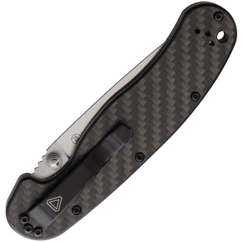 Ontario RAT 1.5 Folding Knife Black Carbon Fiber/G10 Handle MagnaCut Drop Point Plain Edge Satin Blade ON8884