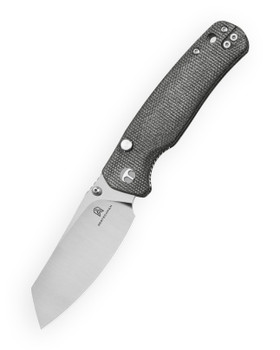 Bestechman Cicada's Wing-TL Top Liner Lock Folding Knife Grey Micarta Handle 3.15" Satin 10Cr15CoMoV Sheepsfoot BMK24-M-3
