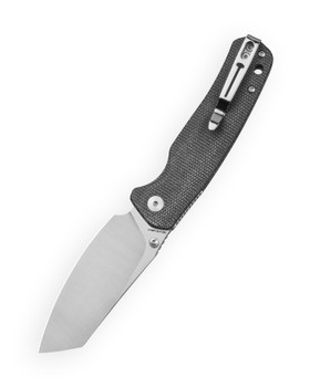 Bestechman Cicada's Wing-TL Top Liner Lock Folding Knife Grey Micarta Handle 3.15" Satin 10Cr15CoMoV Sheepsfoot BMK24-M-3