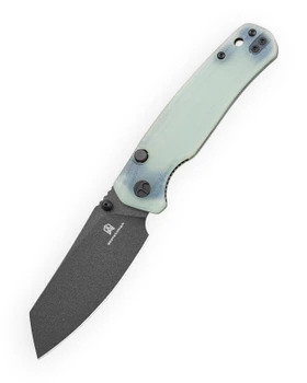 Bestechman Cicada's Wing-TL Top Liner Lock Folding Knife Jade G10 Handle 3.15" Black Blade BMK24A