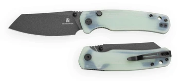Bestechman Cicada's Wing-TL Top Liner Lock Folding Knife Jade G10 Handle 3.15" Black Blade BMK24A