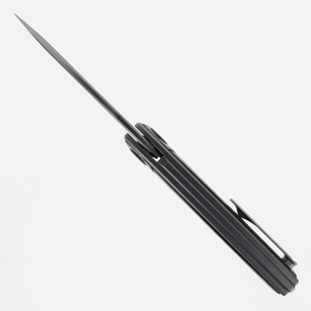 (Weak Detent) Open Box/Returned TwoSun Folding Knife Black G10/Carbon Fiber Handle M390 Plain Edge TS344-M390