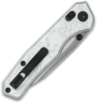 CMB Knives Explorer V2 Folding Knife Aluminum Foil G10 Handle 14C28N Tanto Plain Edge Stonewash Finish CMB22C